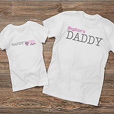 Personalized Father Daughter Apparel - Daddy & Daddys Girl - 13080