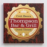 Personalized Canvas Bar Art - Premium Brew - 13091