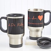 Personalized Doctor Travel Mugs - Heart of Caring - 13143