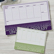 Personalized Weekly Planner - Optic Name - 13153