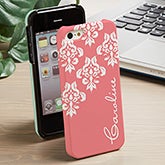 Personalized iPhone 5 Cell Phone Case - Damask - 13154