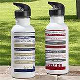 Personalized Water Bottles - Signature Stripe - 13167