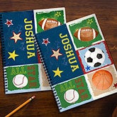 Personalized Kids Notebooks - Sports - 13240