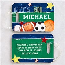 Personalized Boys Luggage Tags - Sports - 13291