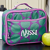 Personalized Girls Lunch Bag - Trendy Polka Dots - 13296