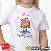 Personalized Girls Shirts - Smiley Girl - 13299