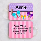 Personalized Girls Luggage Tag Set - Just For Her - 13306