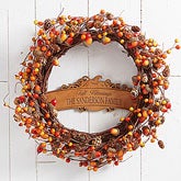 Personalized Autumn Wreaths - Fall Berry - 13325