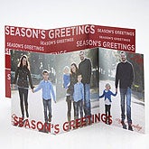 Personalized Photo Christmas Cards - Holiday Bliss - 3 Panel - 13328