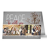 Personalized Photo Christmas Cards - Holiday Peace - 13330