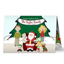 Personalized Christmas Cards - Picture With Santa - 13344