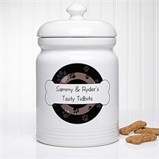 Personalized Dog Treat Jar - Throw Me A Bone - 13348