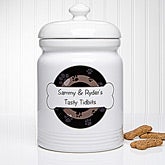 Personalized Dog Treat Jar - Throw Me A Bone - 13348