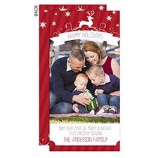 Personalized Holiday Photo Postcards - Reindeer - 13359