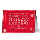 Personalized Business Christmas Cards - Thank You - 13360