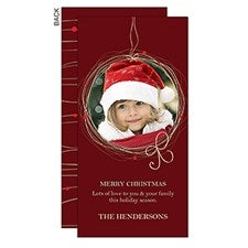 Personalized Photo Holiday Postcards - Christmas Wreath - 13364
