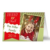 Family Photo Christmas Cards - Naughty Or Nice - 13367