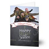 Personalized Photo Christmas Cards - Chalkboard Greetings - 13369