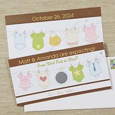 Personalized Baby Announcements - We Are Expecting Scratch-Off - 13436