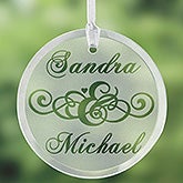 Etched Glass Suncatcher - Circle of Love Style - 1344