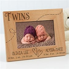 Personalized Picture Frames for Twins & Triplets - 13441