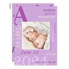 Personalized Photo Birth Announcements - All About Baby - 13443