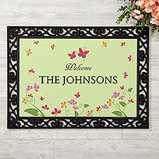 Personalized Doormats - Floral Welcome - 13448