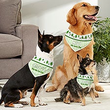 Personalized Dog Bandanas - Four Leaf Clovers - 13459