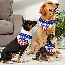 Personalized Dog Bandanas - Patriotic American Flag - 13460