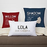 Personalized Cat Throw Pillow- Definition of My Cat - 13502