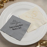 Personalized Wedding Anniversary Party Napkins - 13505D