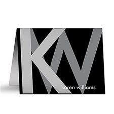 Personalized Note Cards - Large Monogram - 13517