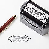 Personalized Return Address Stamp - Delicate Flair - 13525