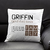 Personalized Throw Pillows - Definition Of Our Family - 13544