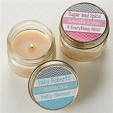 Personalized Baby Shower Favors - Chevron Candles - 13558
