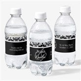 Personalized Damask Wedding Water Bottle Labels - 13609