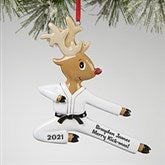 Personalized Karate Christmas Ornament - Reindeer - 13640