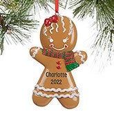 Personalized Christmas Ornaments - Gingerbread Girl - 13645