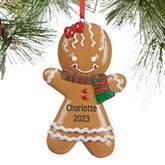 Personalized Christmas Ornaments - Gingerbread Girl - 13645
