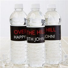 Personalized Water Bottle Labels - Party Time Striped - 13665