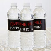 Personalized Water Bottle Labels - Party Time Striped - 13665