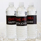 Personalized Water Bottle Labels - Party Time Striped - 13665