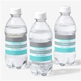 Personalized Water Bottle Labels - Baby Shower Chevron - 13670