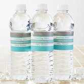 Personalized Water Bottle Labels - Baby Shower Chevron - 13670