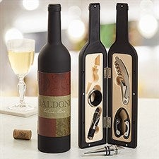 Personalized Wine Accessory Gift Set - Fleurish Wine Bottle - 13717