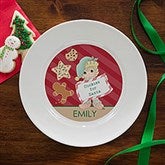 Personalized Christmas Elf Plate - Precious Moments - 13754