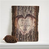 Personalized Romantic Wall Plaque - Carved Heart - 13760