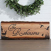 Personalized Rustic Wood Plaque - Hunter's Hideaway - 13761