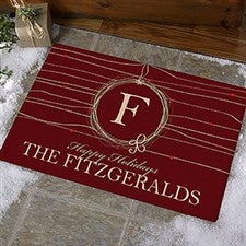 Personalized Holiday Doormats - Wreath - 13782