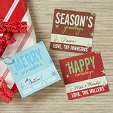 Season's Greetings Personalized Christmas Gift Tags - 13787